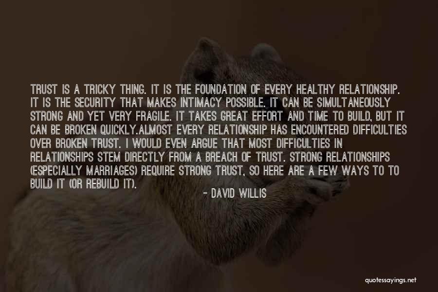 How To Rebuild Trust Quotes By David Willis