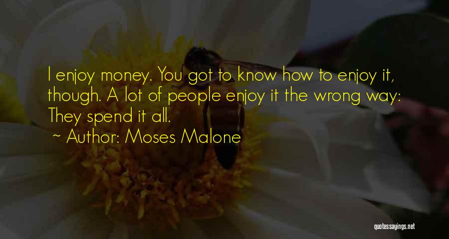 How To Spend Money Quotes By Moses Malone