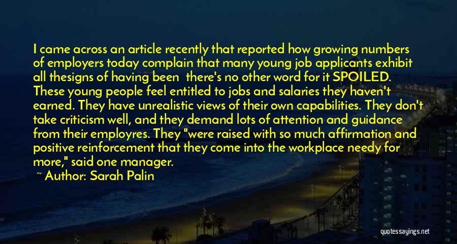 How To Take Criticism Quotes By Sarah Palin