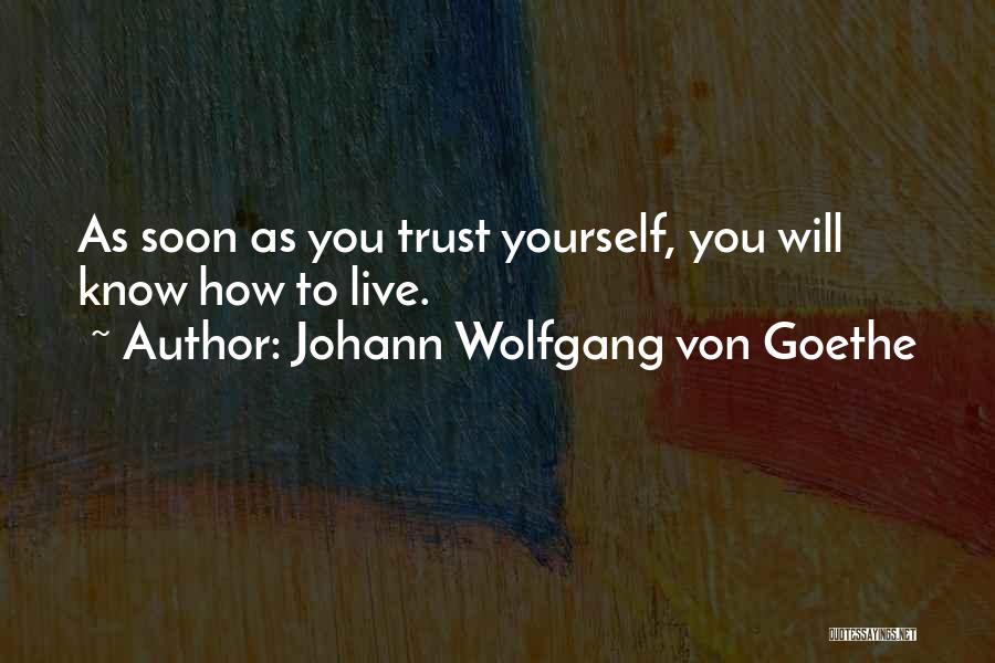 How To Trust Quotes By Johann Wolfgang Von Goethe