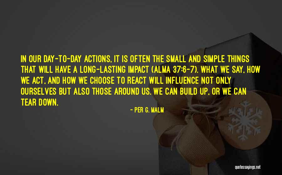 How We React Quotes By Per G. Malm How We React Quotes By Per G. Malm