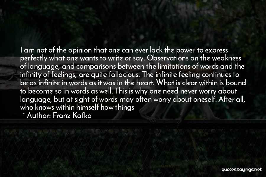 How We Say Things Quotes By Franz Kafka