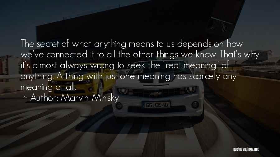 How We're All Connected Quotes By Marvin Minsky