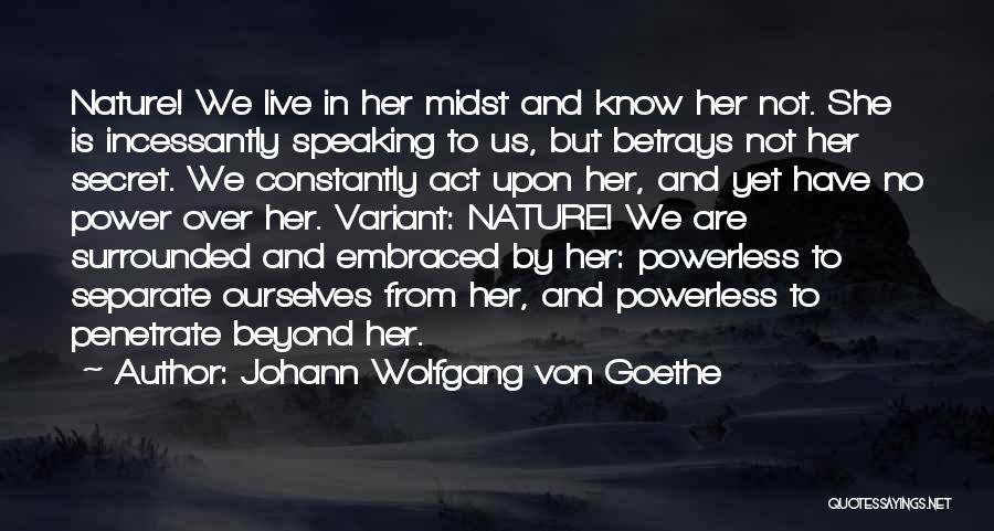 How Will I Live Without You Quotes By Johann Wolfgang Von Goethe