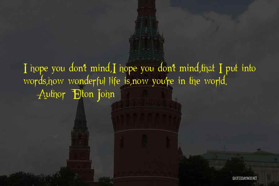 How Wonderful Life Is Quotes By Elton John