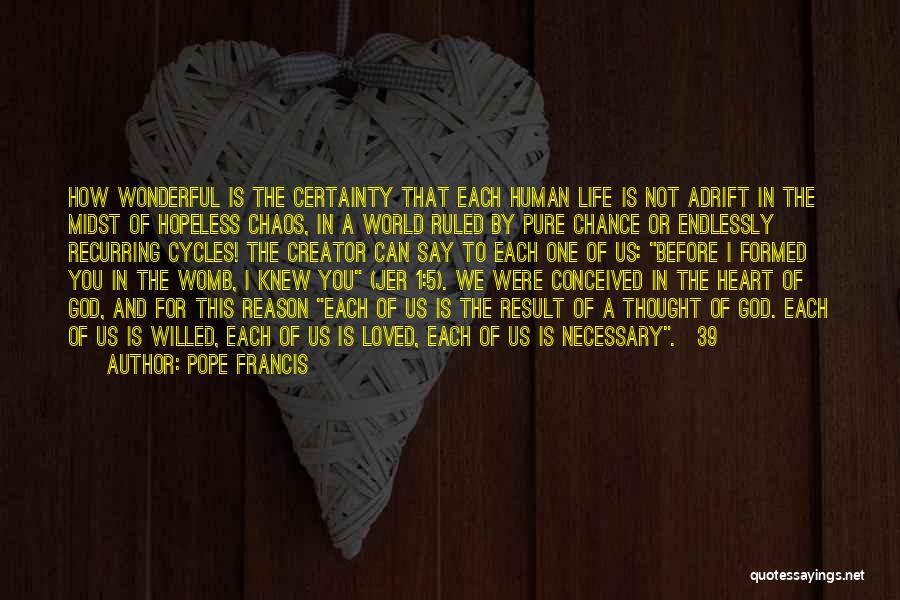 How Wonderful Life Is Quotes By Pope Francis