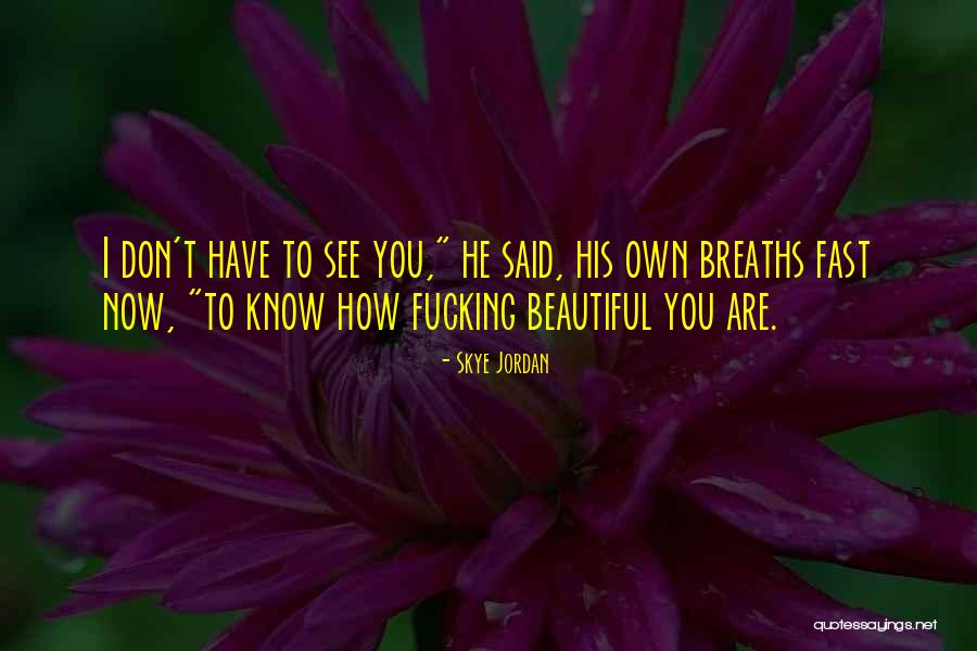 How You Are Beautiful Quotes By Skye Jordan How You Are Beautiful Quotes By Skye Jordan