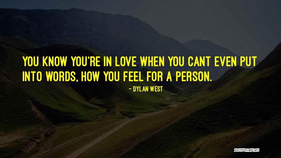 How You Feel Love Quotes By Dylan West