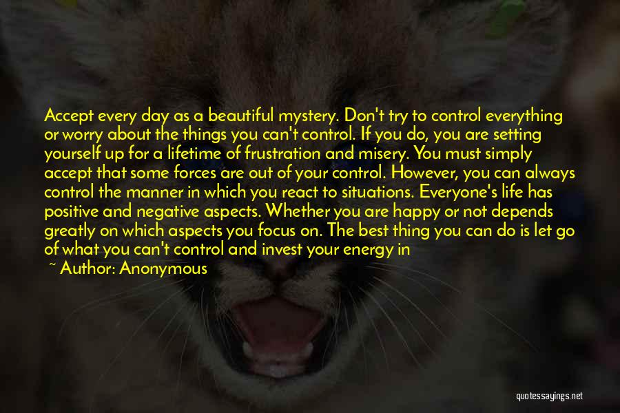 How You React To Situations Quotes By Anonymous
