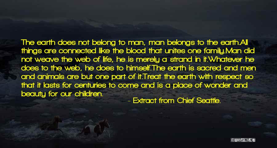 How You Treat Animals Quotes By Extract From Chief Seattle.