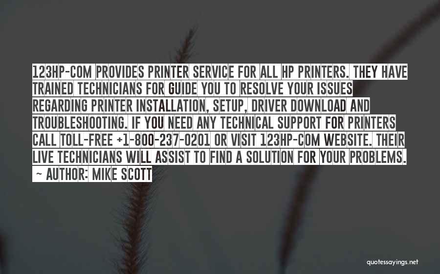 Hp Printer Quotes By Mike Scott