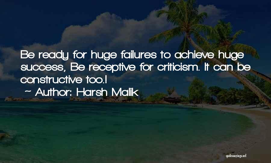 Huge Success Quotes By Harsh Malik