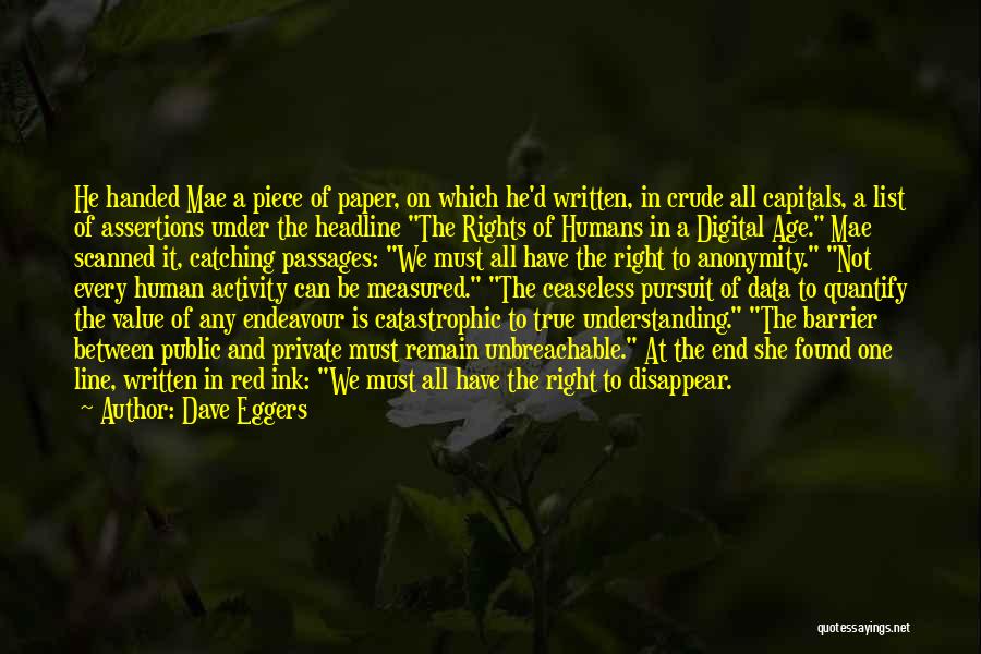 Human Activity Quotes By Dave Eggers