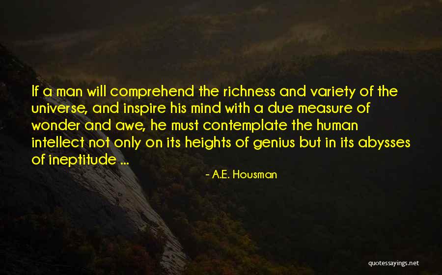 Human And Universe Quotes By A.E. Housman