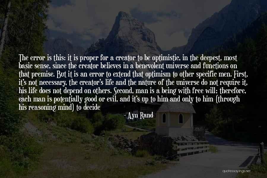 Human And Universe Quotes By Ayn Rand