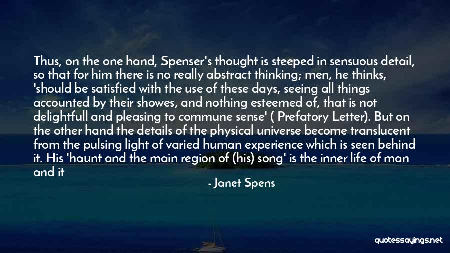 Human And Universe Quotes By Janet Spens