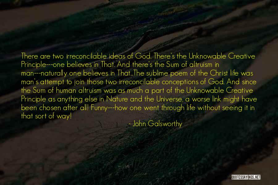 Human And Universe Quotes By John Galsworthy