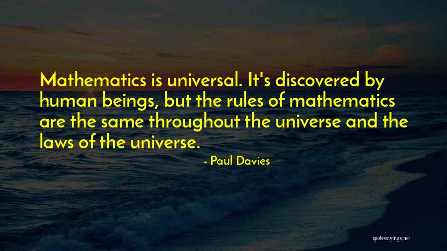 Human And Universe Quotes By Paul Davies