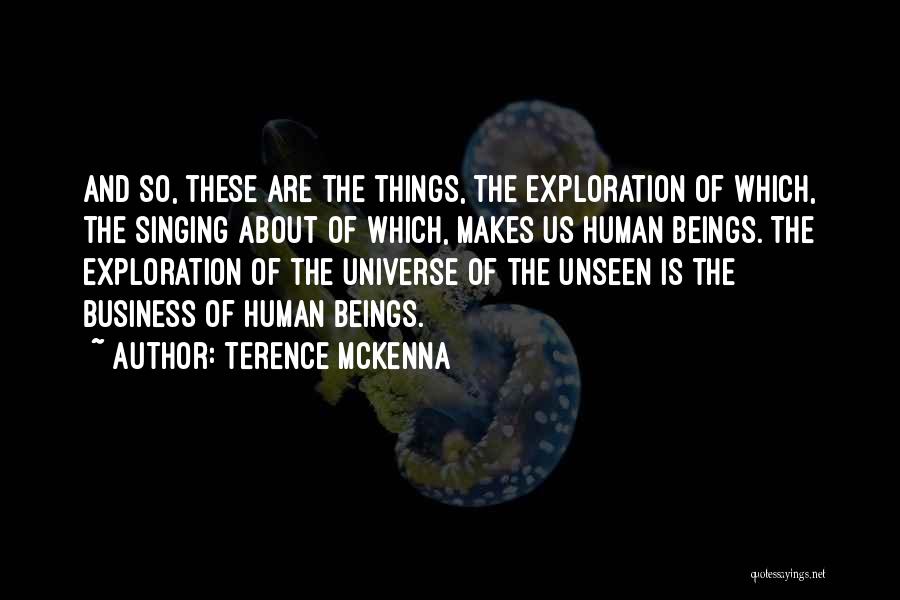 Human And Universe Quotes By Terence McKenna