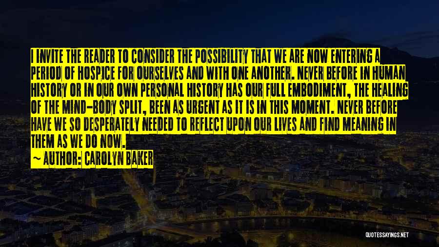Human Body Healing Quotes By Carolyn Baker