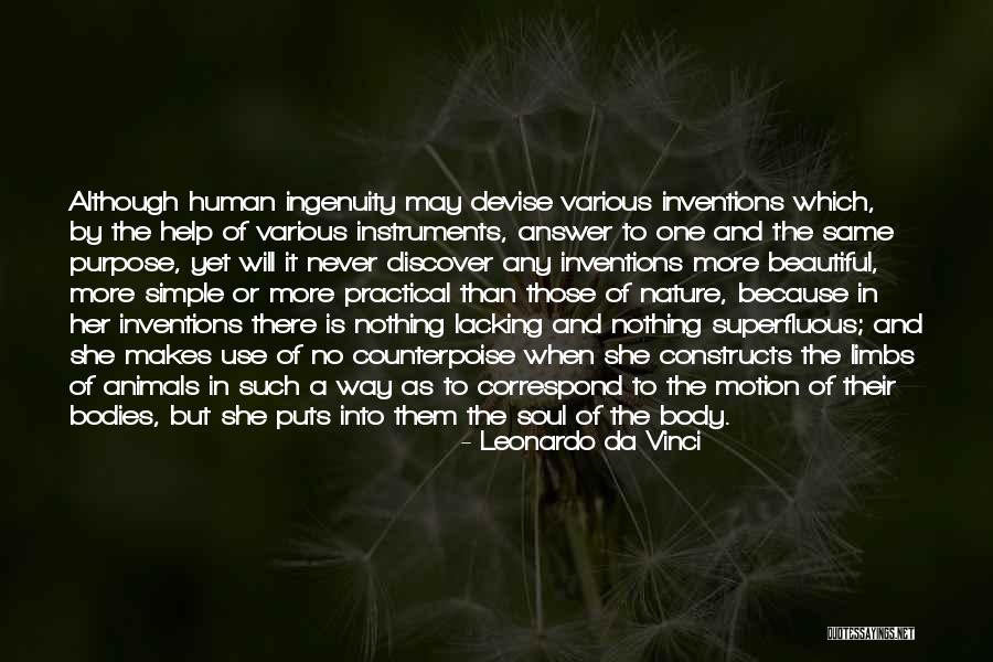 Human Body Nature Quotes By Leonardo Da Vinci