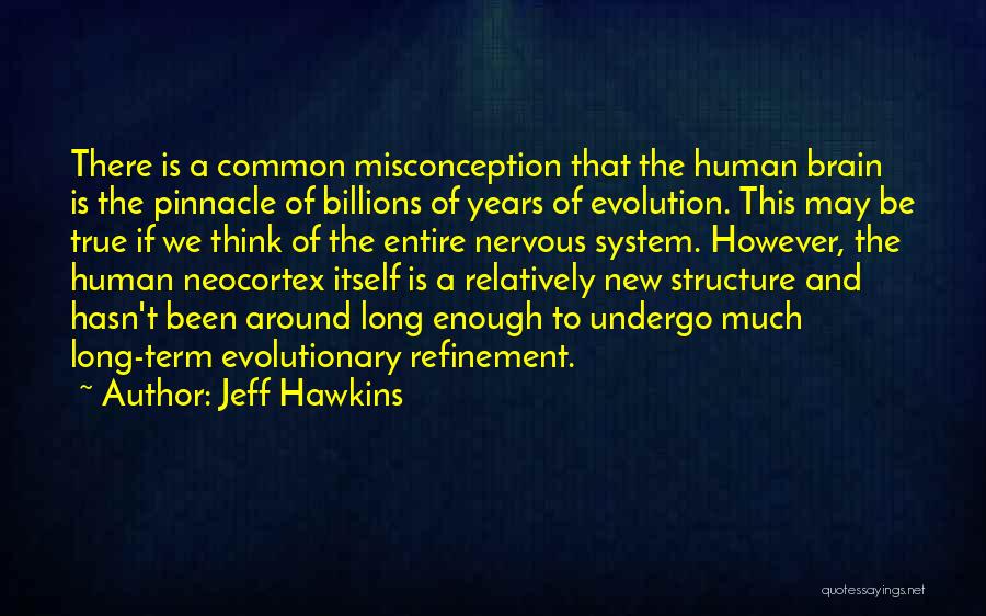Human Brain Evolution Quotes By Jeff Hawkins
