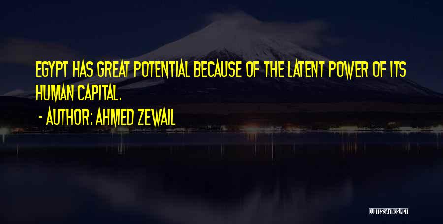 Human Capital Quotes By Ahmed Zewail