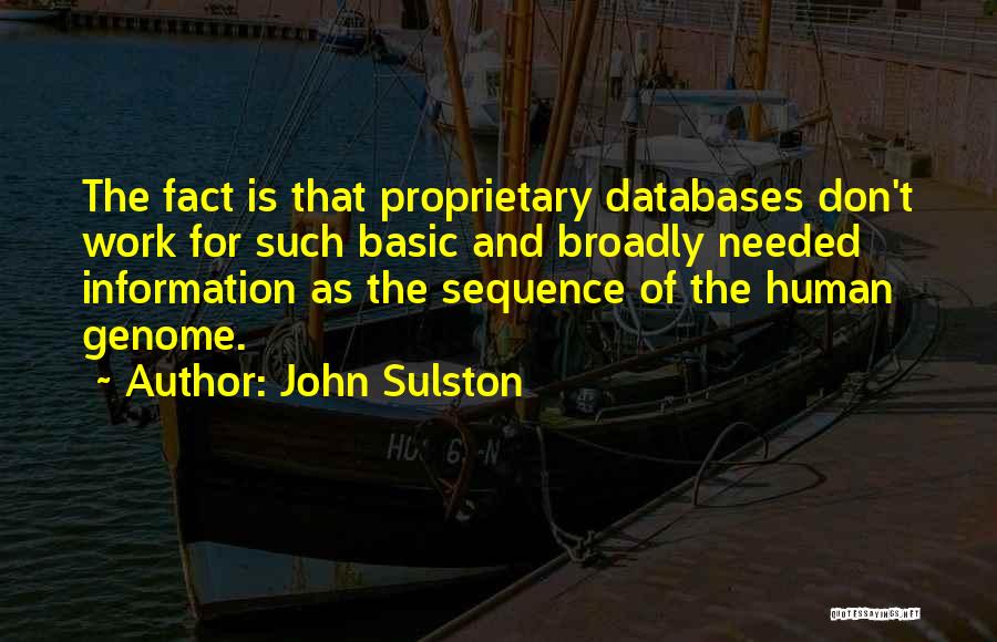 Human Genome Quotes By John Sulston