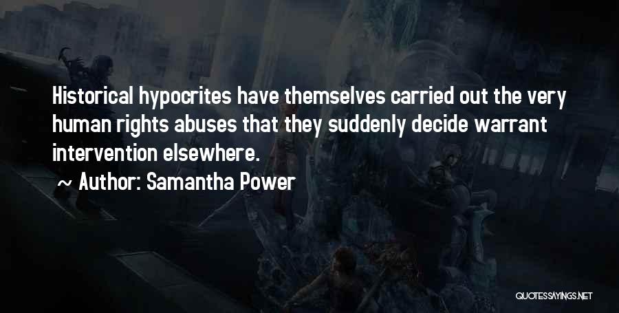 Human Intervention Quotes By Samantha Power