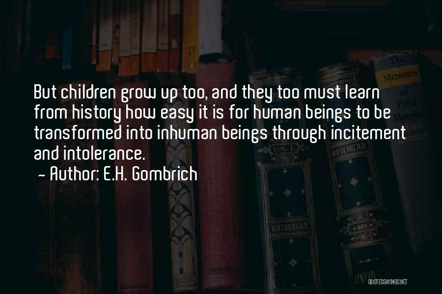 Human Intolerance Quotes By E.H. Gombrich