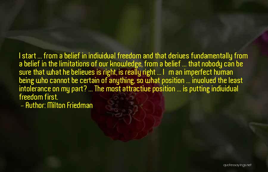 Human Intolerance Quotes By Milton Friedman