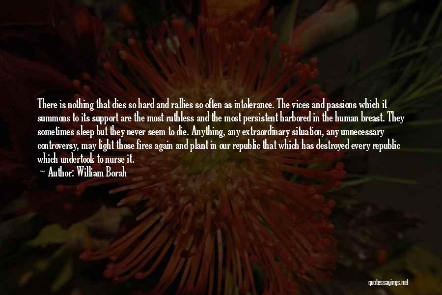 Human Intolerance Quotes By William Borah