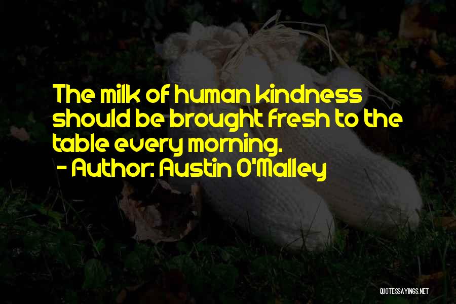 Human Kindness Quotes By Austin O'Malley