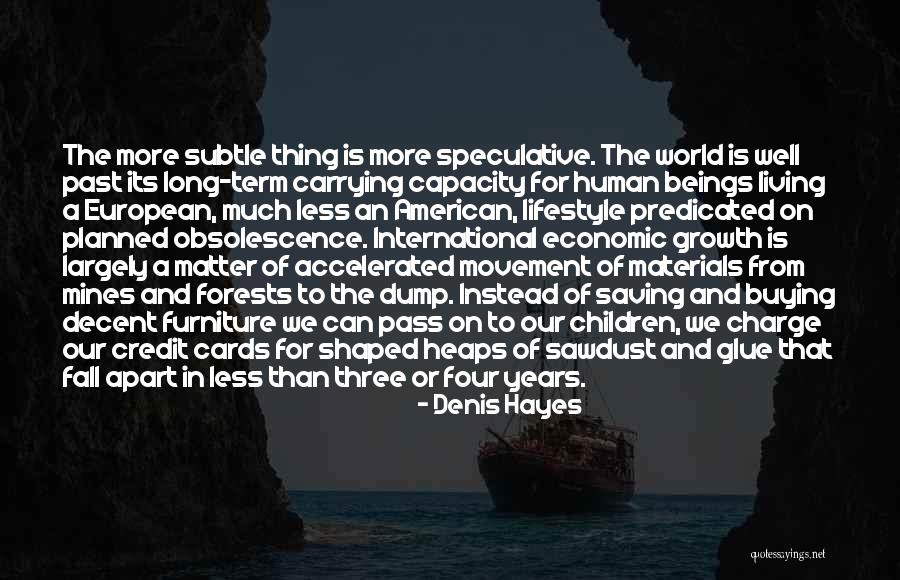Human Lifestyle Quotes By Denis Hayes Human Lifestyle Quotes By Denis Hayes