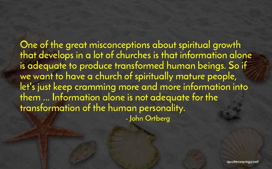 Human Misconceptions Quotes By John Ortberg Human Misconceptions Quotes By John Ortberg