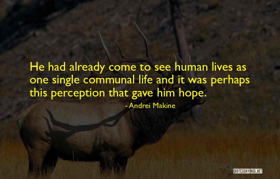 Human Perception Quotes By Andrei Makine