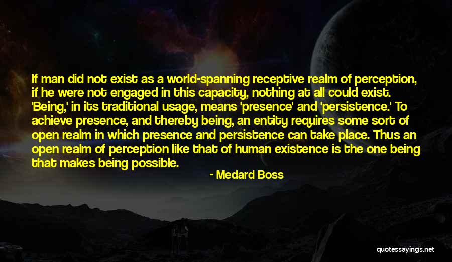 Human Perception Quotes By Medard Boss