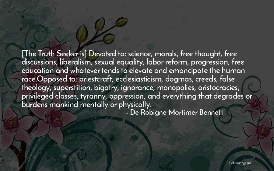Human Progression Quotes By De Robigne Mortimer Bennett Human Progression Quotes By De Robigne Mortimer Bennett