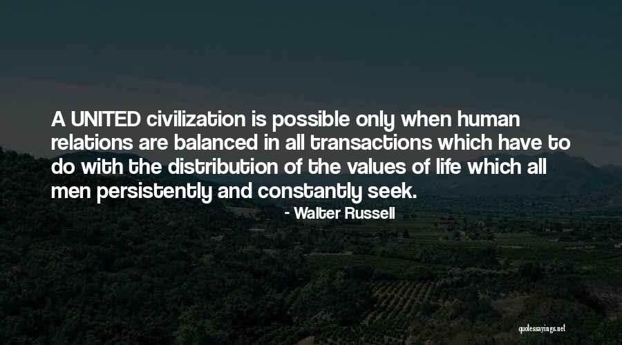 Human Relations Quotes By Walter Russell