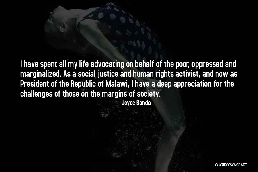 Human Rights Activist Quotes By Joyce Banda