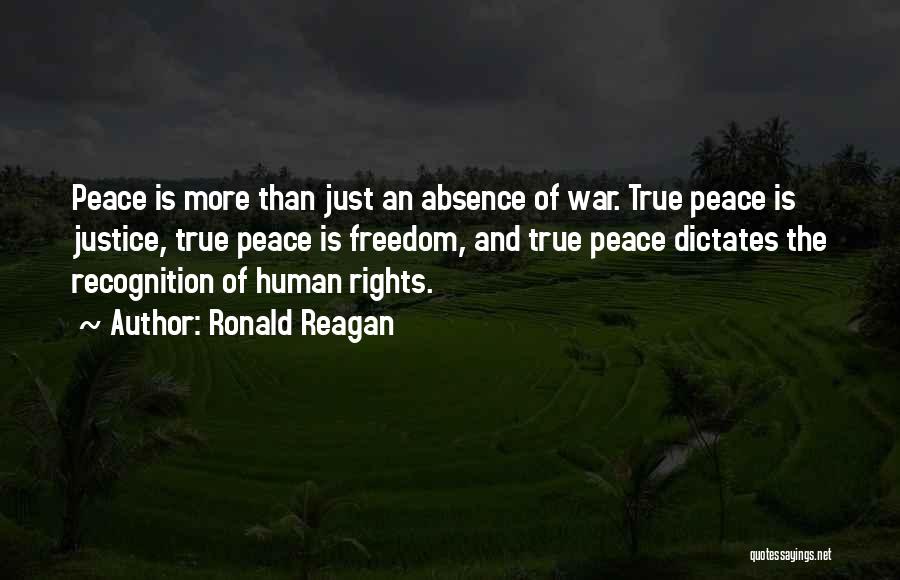 Human Rights And War Quotes By Ronald Reagan