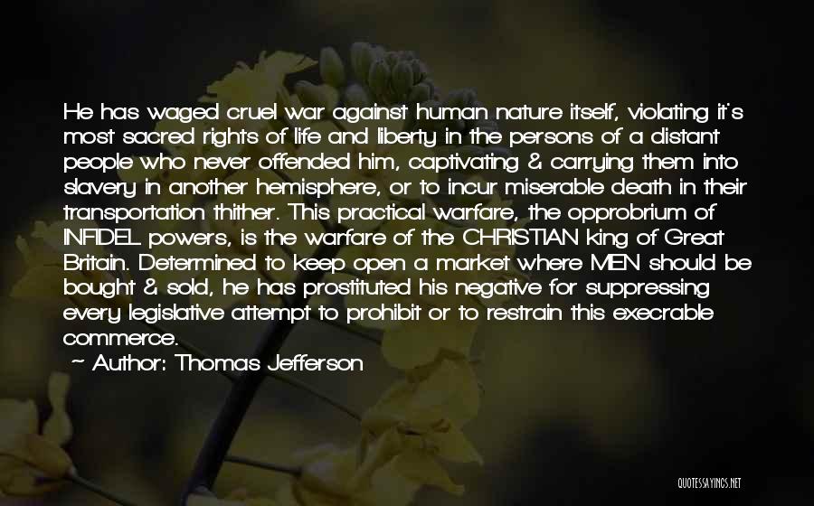 Human Rights And War Quotes By Thomas Jefferson