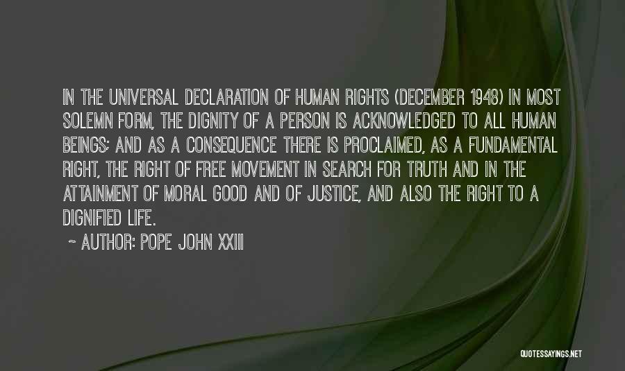 Human Rights For All Quotes By Pope John XXIII