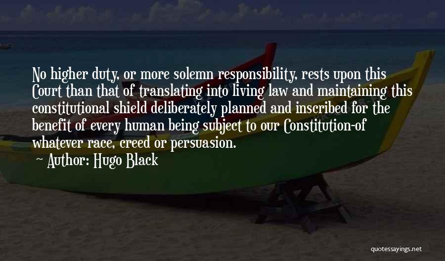 Human Shield Quotes By Hugo Black