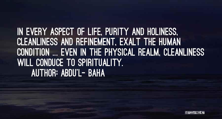 Human Spirituality Quotes By Abdu'l- Baha