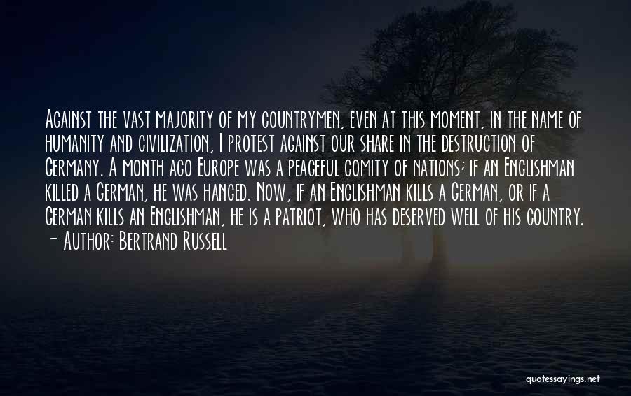 Humanity And War Quotes By Bertrand Russell