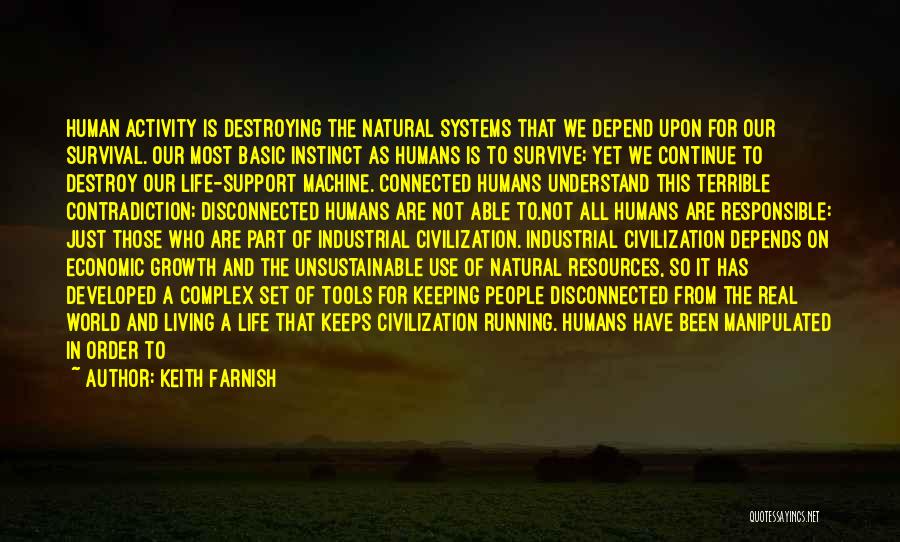 Humanity Destroying Itself Quotes By Keith Farnish