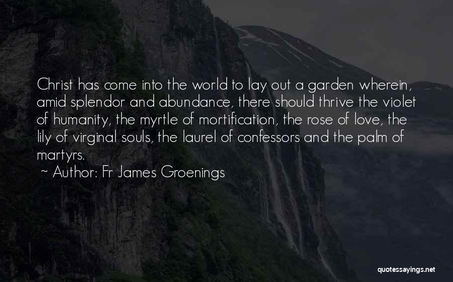 Humanity Love Quotes By Fr James Groenings