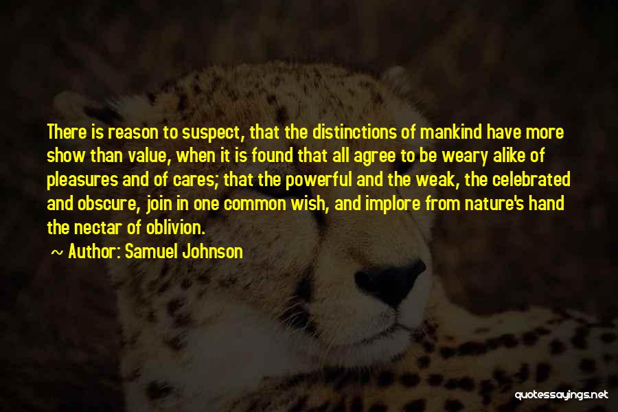 Humanity Vs Nature Quotes By Samuel Johnson