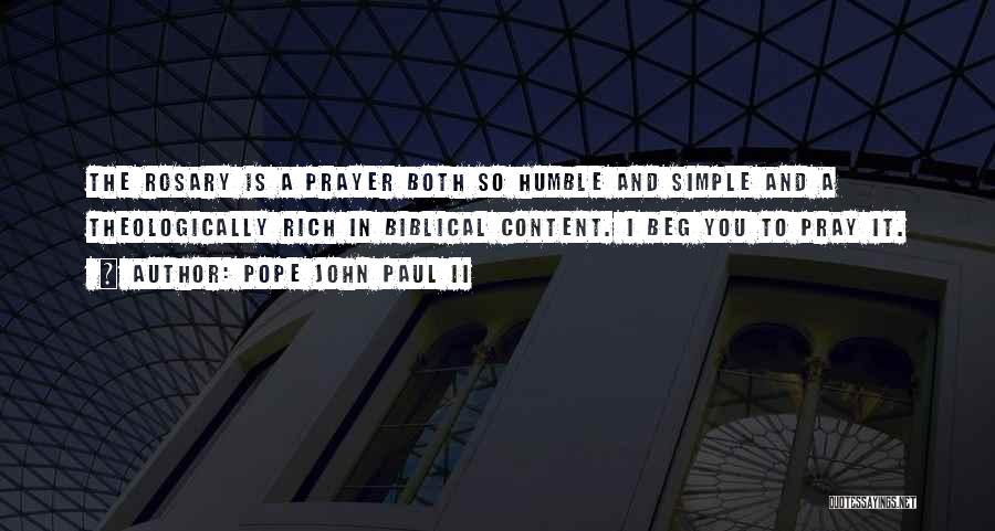 Humble Biblical Quotes By Pope John Paul II